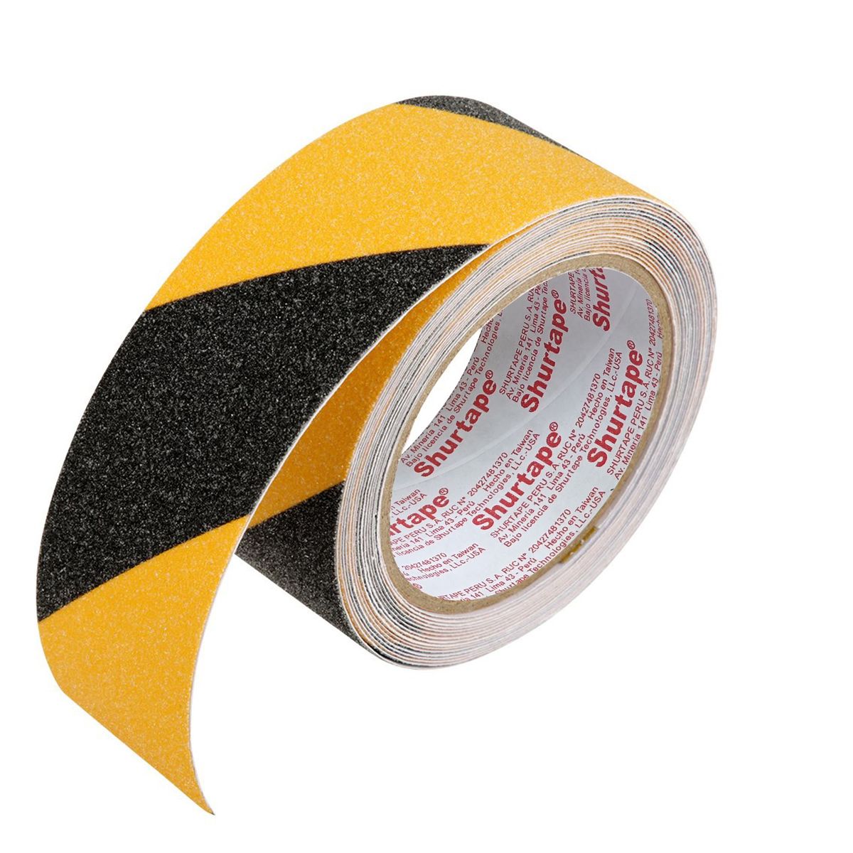 SHURTAPE - Cinta Antideslizante Amar-Negr Extra Resistente 2x5yd