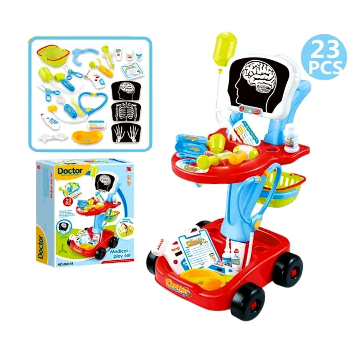 GENERICO - Set de Doctor con Ruedas 23 Piezas 660-44