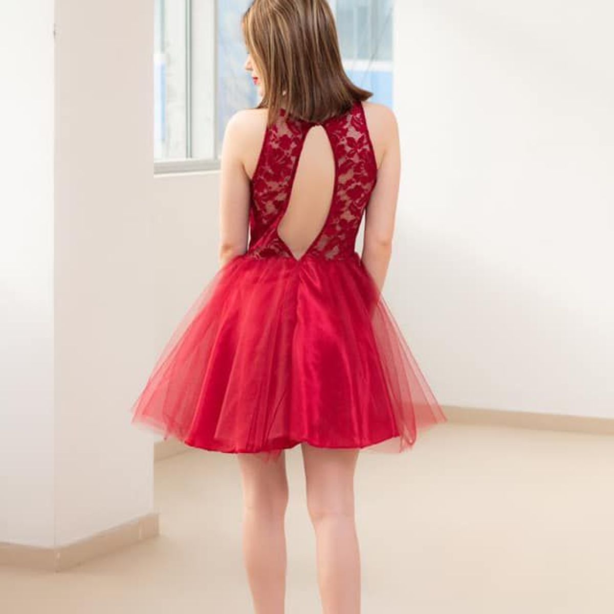 GENERICO - Vestido Encaje Julissa Color Azulino Estacion 108