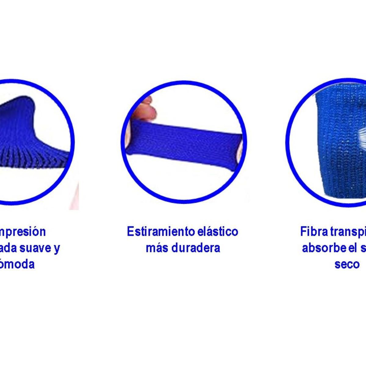 GENERICO - Protector Banda para Dedos Nudillos Pack de 10ud color Azul