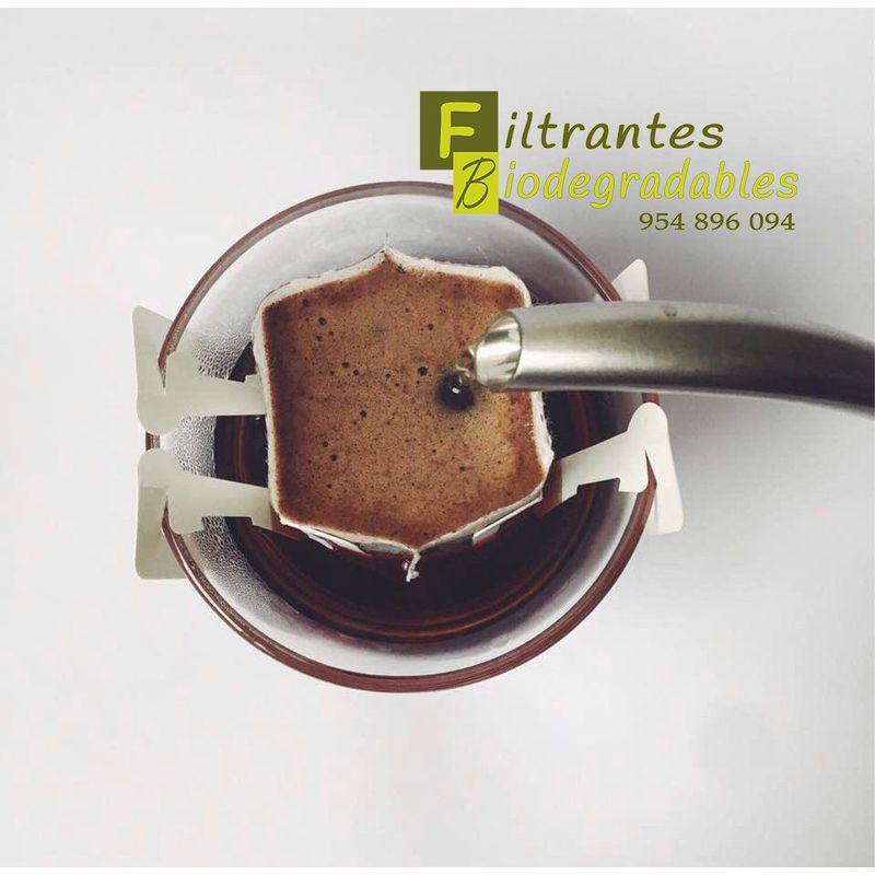 LA SEMILLITA PERUANA - 1000 Filtrante con asa kraft para café, tipo expresso 7.5x10cm