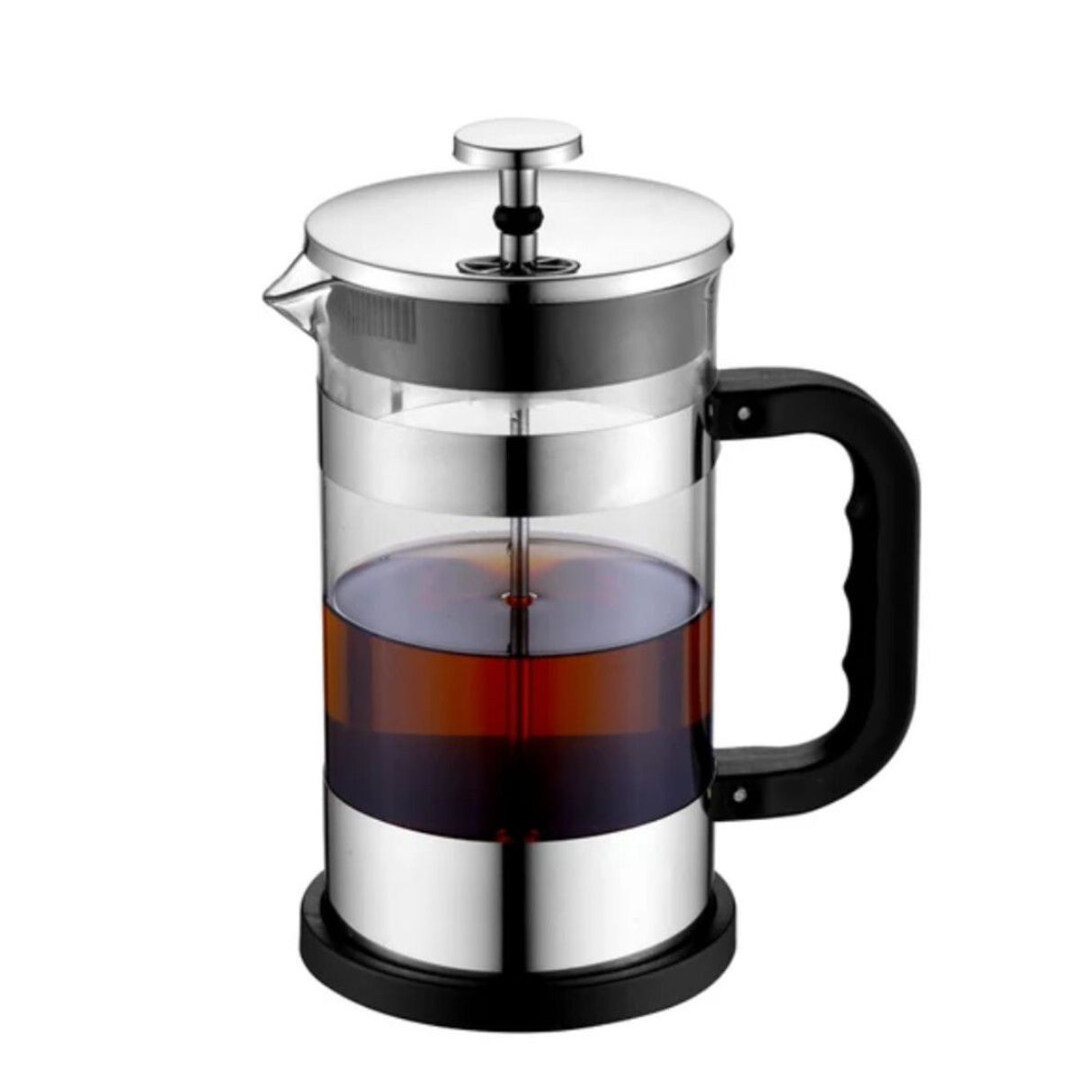 GENERICO - Cafetera Prensa Francesa: Color Plata 1 L