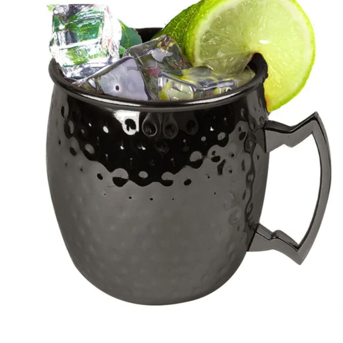 GENERICO - Taza de Cobre de Mula de Moscú Negra 500 ml