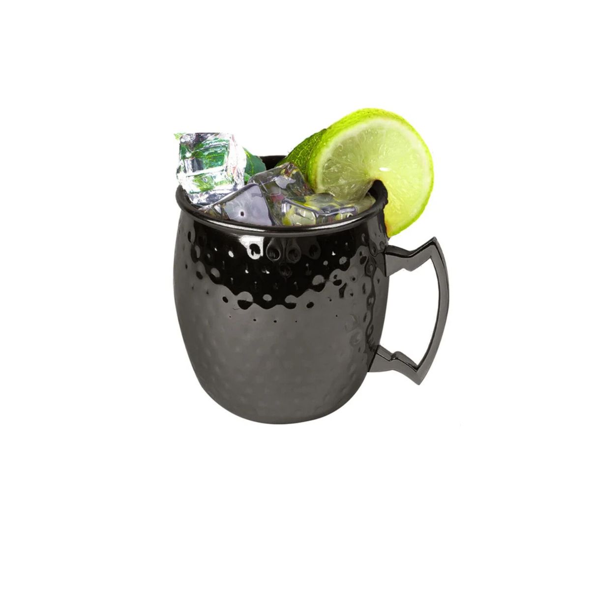 GENERICO - Taza de Cobre de Mula de Moscú Negra 500 ml