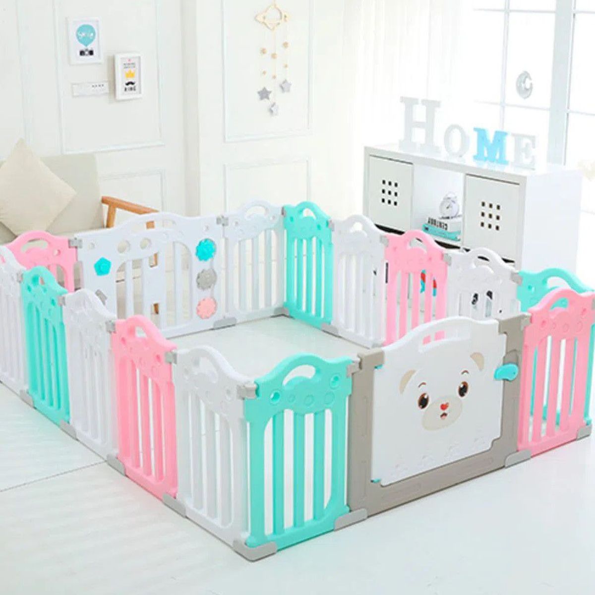 GENERICO - Valla Corral Cerca plegable para bebés y niñas