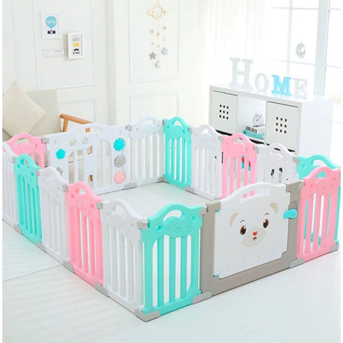 GENERICO - Valla Corral Cerca plegable para bebés y niñas