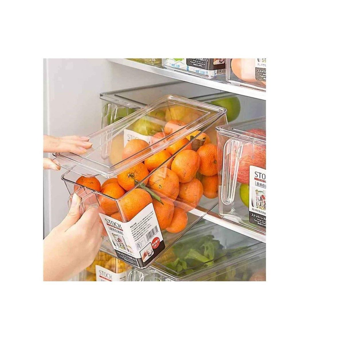 GENERICO - Taper organizador de refrigerador con tapa y asa