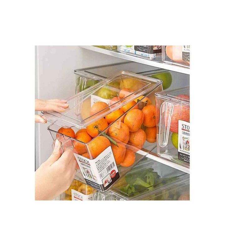 GENERICO - Taper organizador de refrigerador con tapa y asa