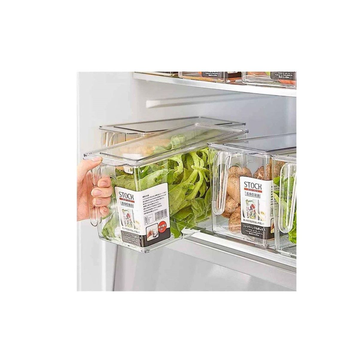 GENERICO - Taper organizador de refrigerador con tapa y asa