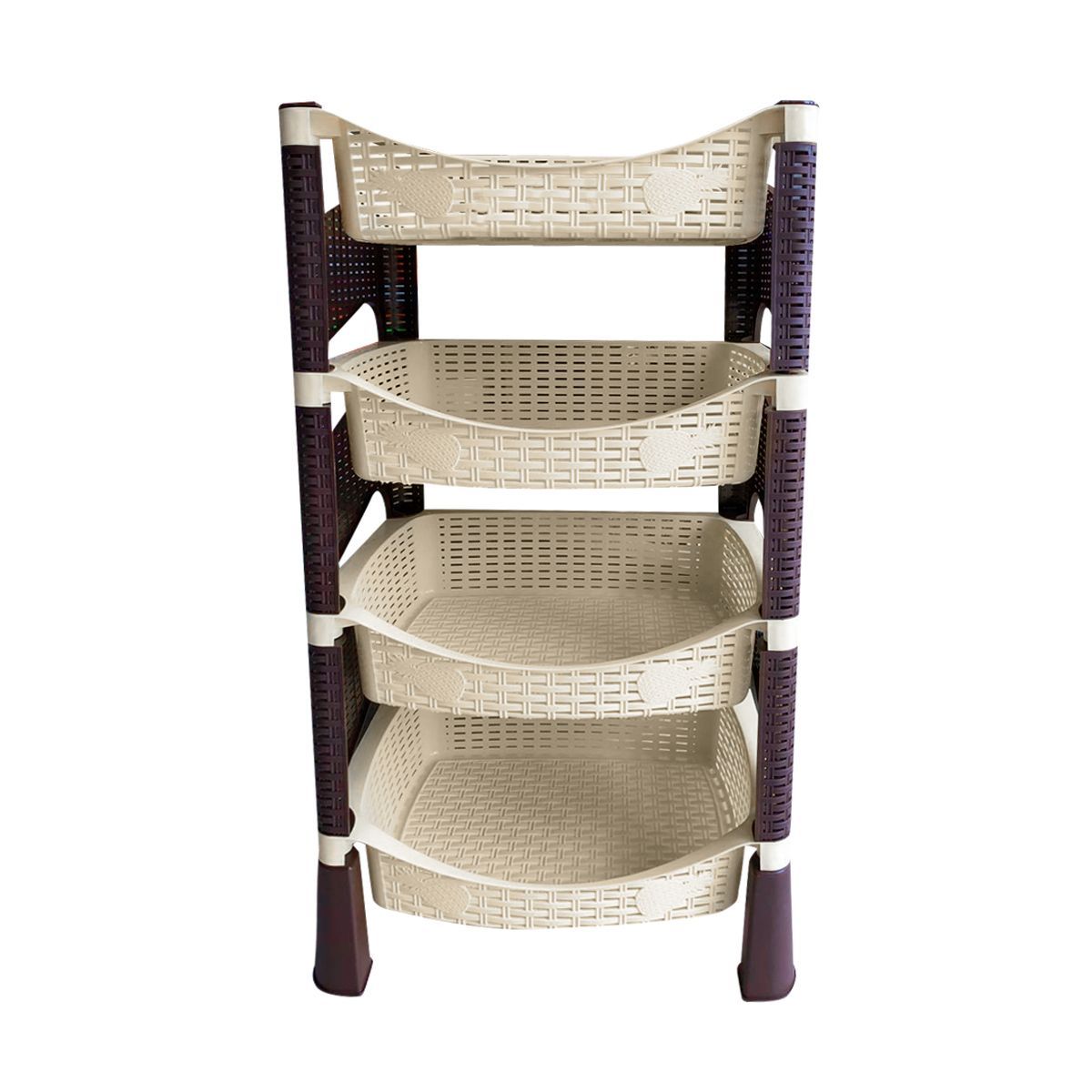 GRETAIL - Estante Organizador Verdulero Frutero Vegetales Tipo Ratan  4 Pisos B