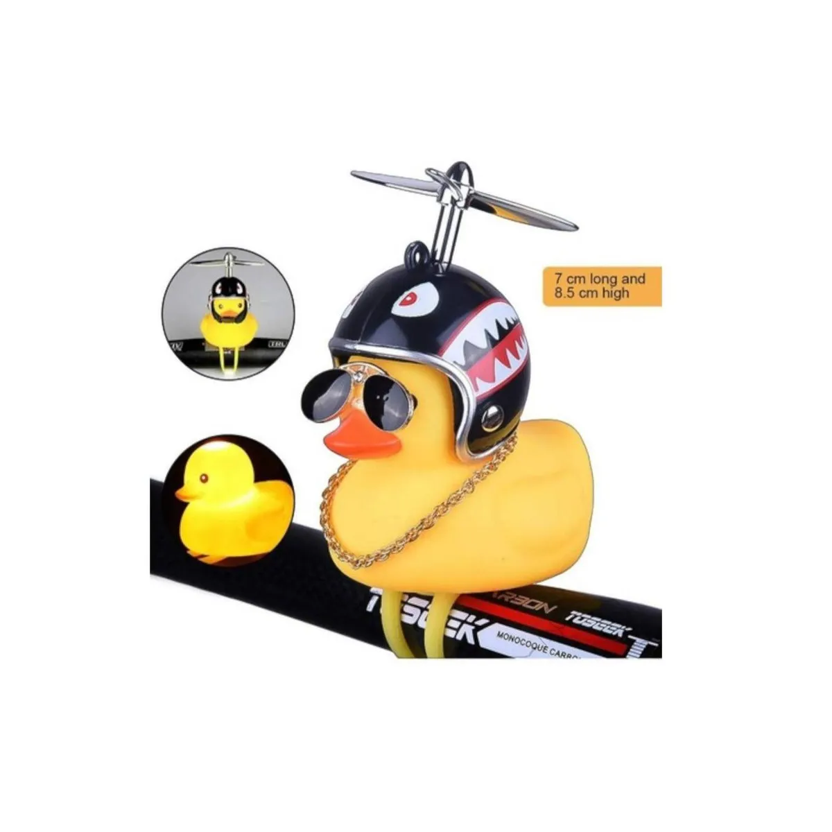 GENERICO - Patito motera para bicicleta moto motocicletas con luz