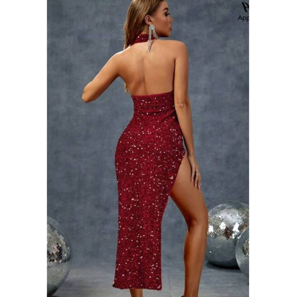 GENERICO - Vestido Sexy Largo Color Rojo Para Fiesta