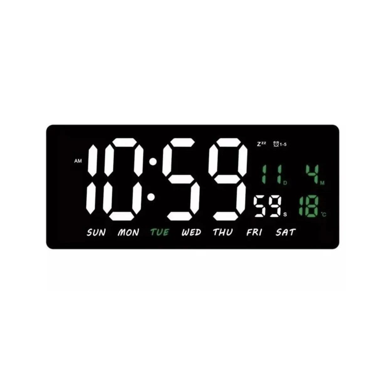 GENERICO - Reloj Digital LED de Pared Calendario - Fecha y Temperatura