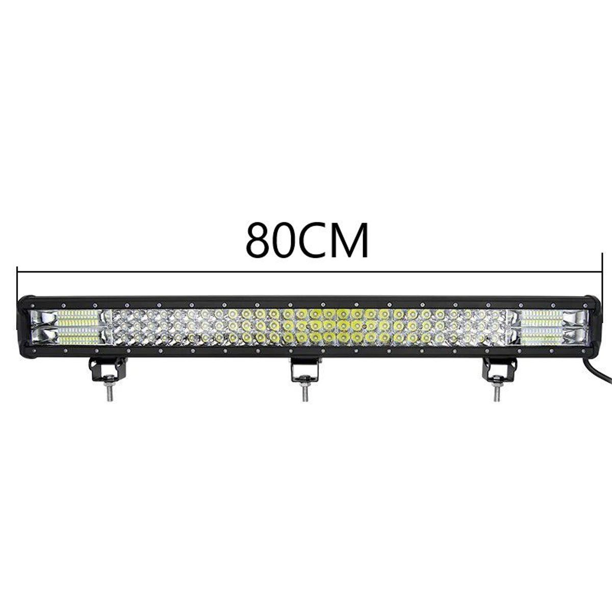 KOBO - Neblinero Led 432W 80CM Dual Blanco Ambar Y Estrobo 9D