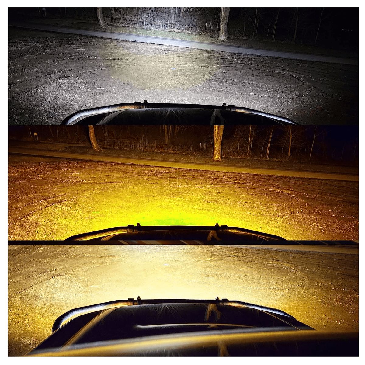 KOBO - Neblinero Led 840W 100CM 1 METRO Dual Blanco Ambar Y Estrobo