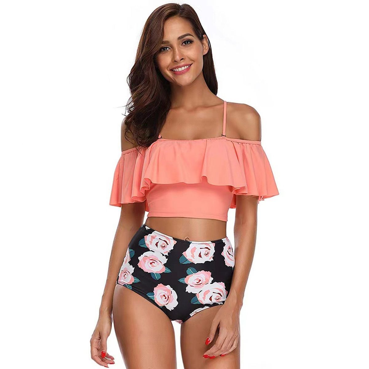 DENISASAA - bikini moda traje de baño dividido bañador