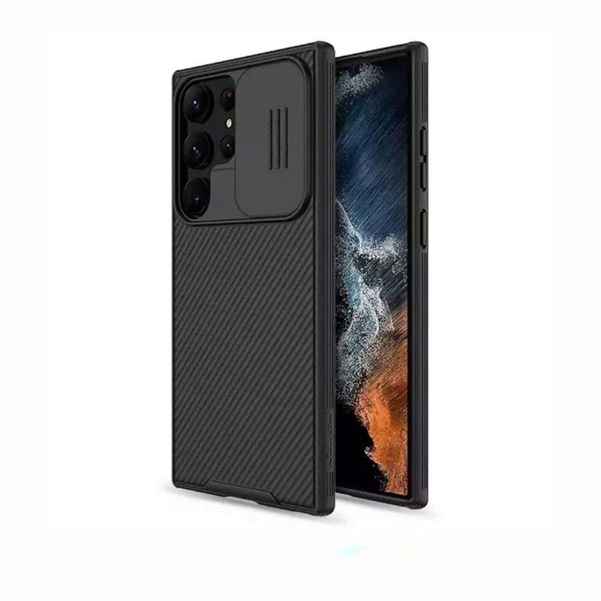 NILLKIN - Samsung Galaxy S22 Ultra Case Funda Nillkin Camshield - Negro