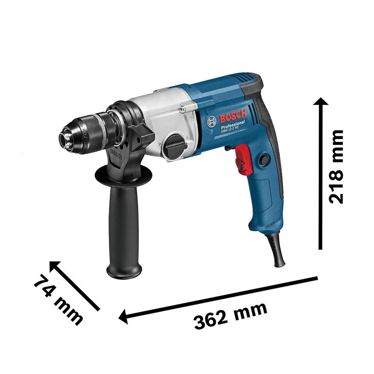 BOSCH - Taladro Rotacion 750 W 1/2" C. Carton GBM 13 RE Bosch