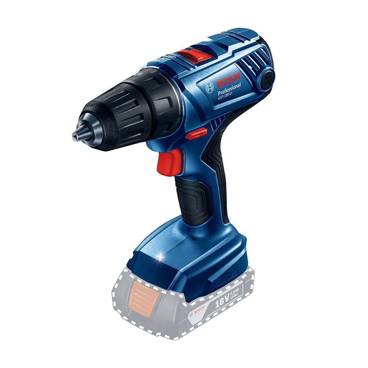 BOSCH - Taladro Atornillador 1/2" 18V Baretool  Bosch GSR 180-LI