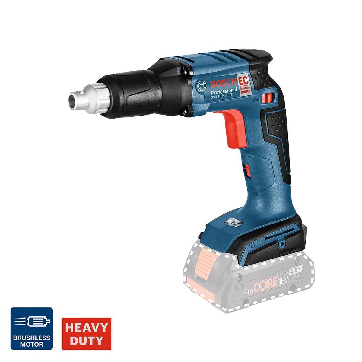 BOSCH - Atornillador para Drywall 1/4" 18V Baretool GSR 18V-EC TE Bosch