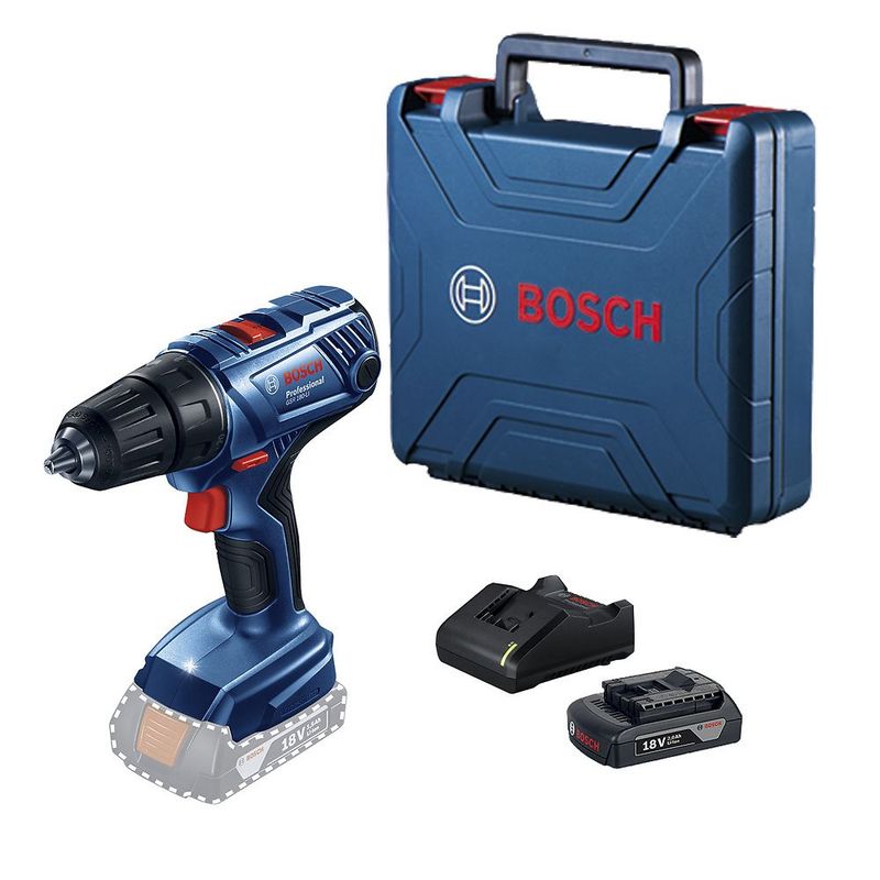 BOSCH - Taladro Atornillador 1/2" 18V 54Nm +Bat 2Ah GSR 180-LI Bosch