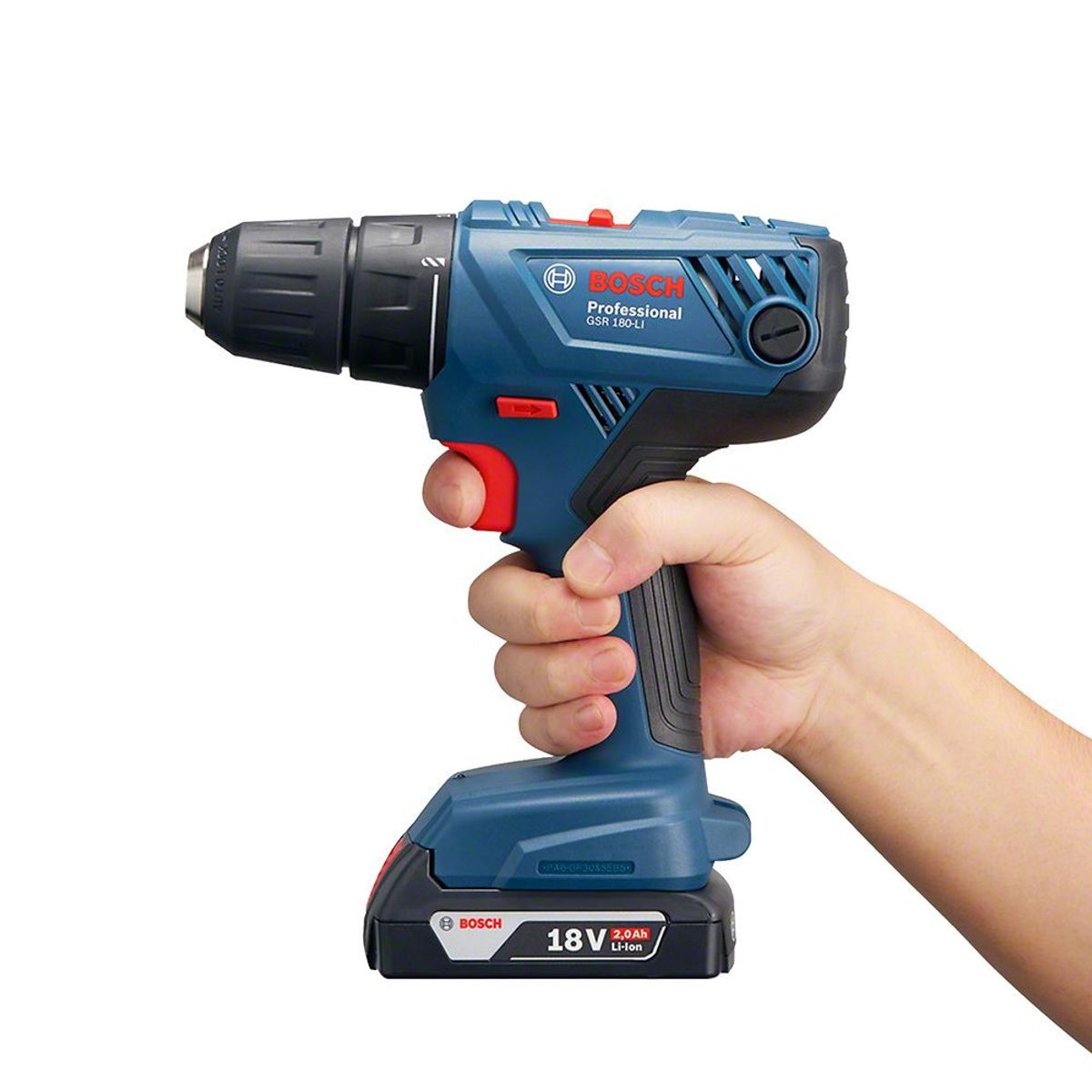 BOSCH - Taladro Atornillador 1/2" 18V 54Nm +Bat 2Ah GSR 180-LI Bosch