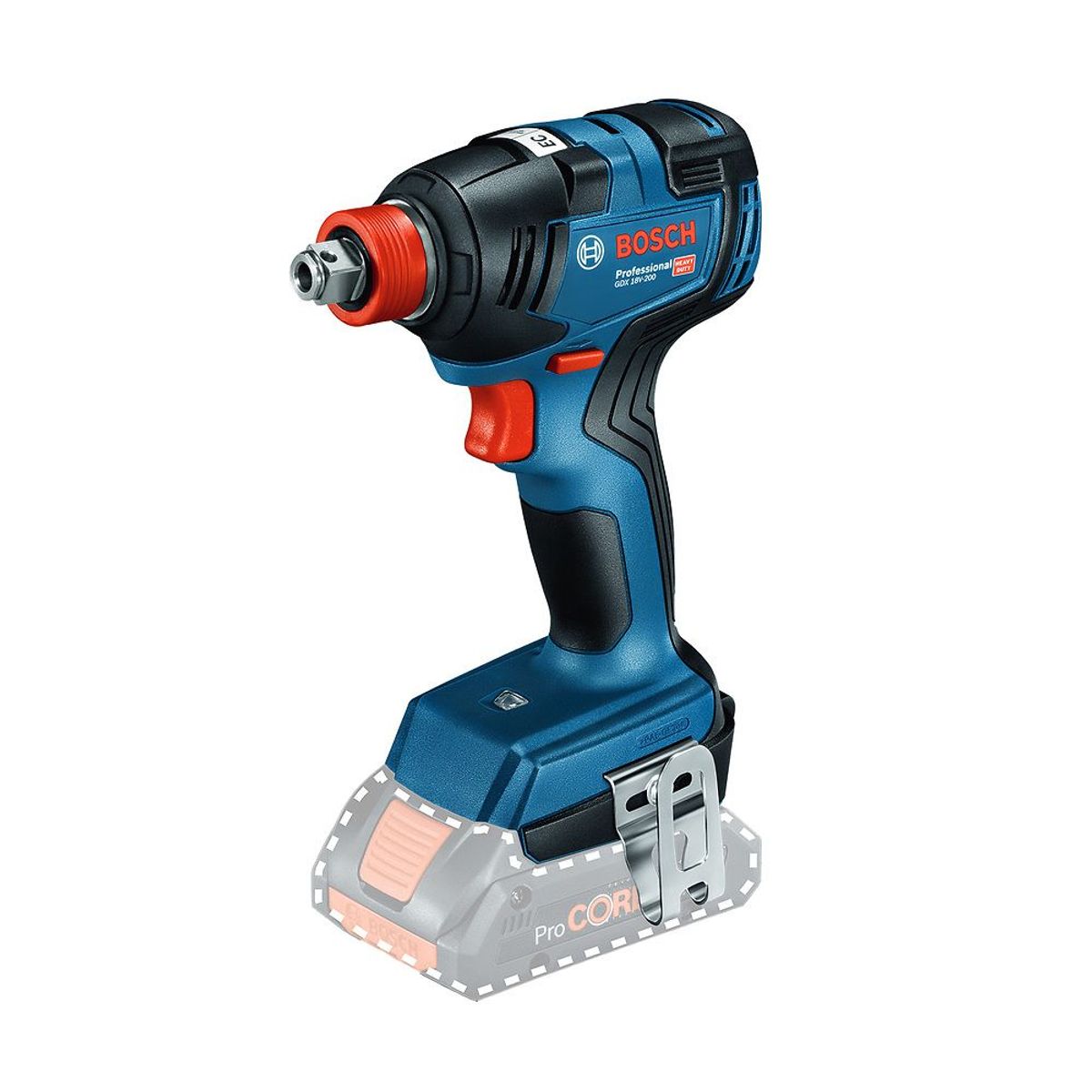 BOSCH - Llave de Impacto 18V 1/2"-1/4" 200Nm Baretool GDX 18V-200