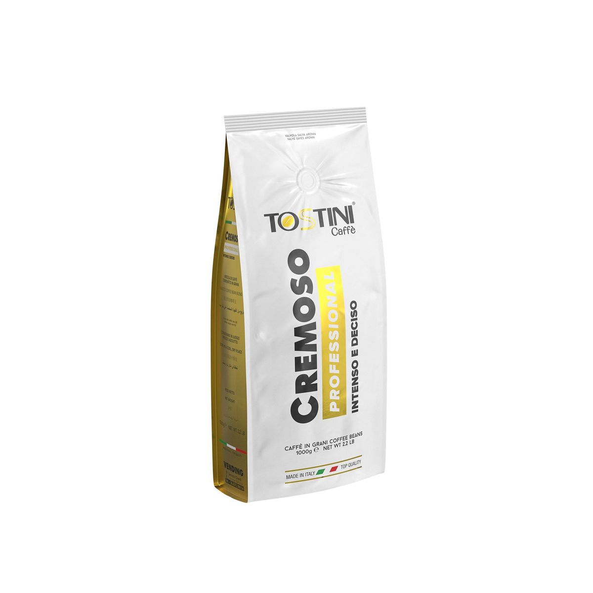 TOSTINI CAFFE - Café Italiano en grano mezcla CREMOSO 1 KG Intenso TOSTINI