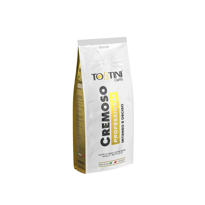 TOSTINI CAFFE - Café Italiano en grano mezcla CREMOSO 1 KG Intenso TOSTINI