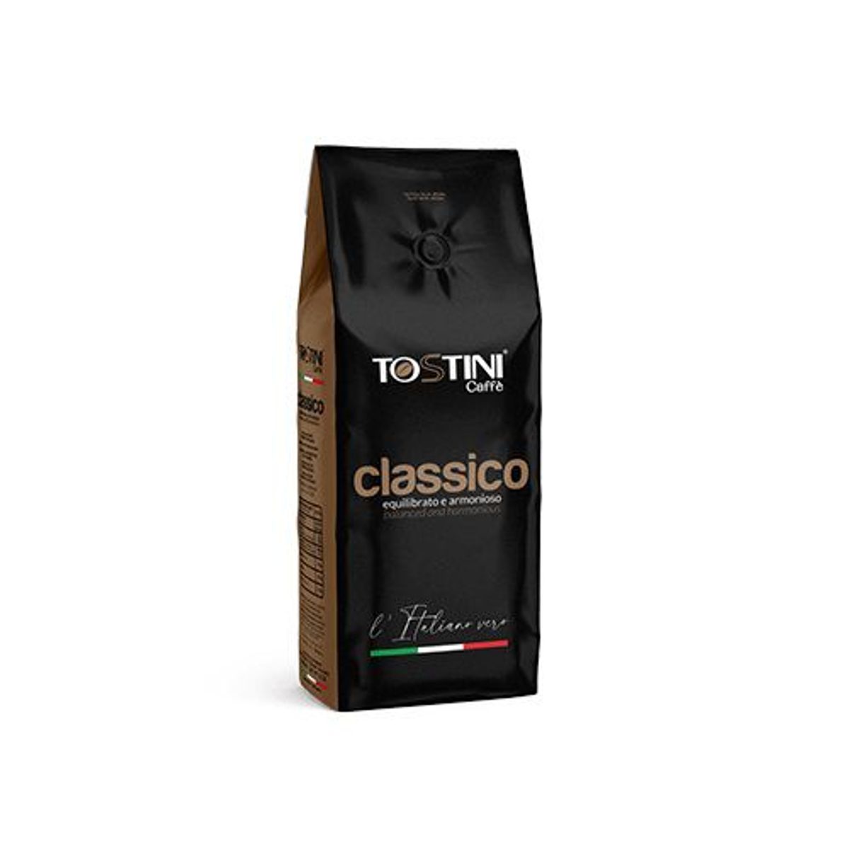 TOSTINI CAFFE - Café Italiano en grano mezcla CLASSICO 1 KG Aromático y cremoso TOSTINI