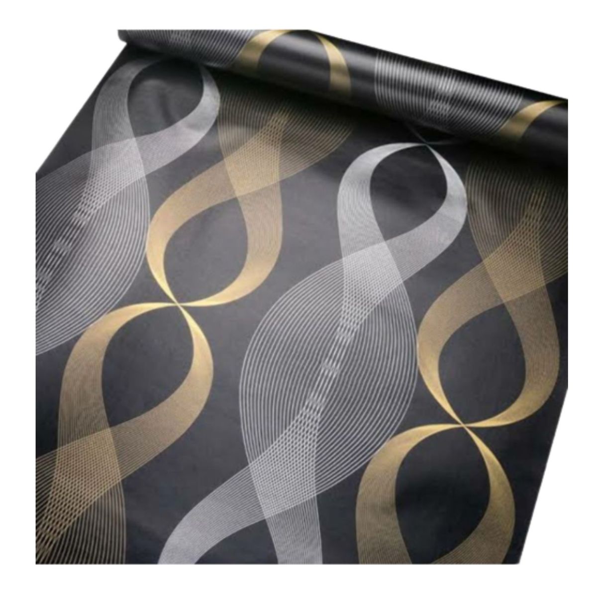 GENERICO - Papel tapiz autoadhesivo - Elegant Black - ROLLO 10m x 45cm