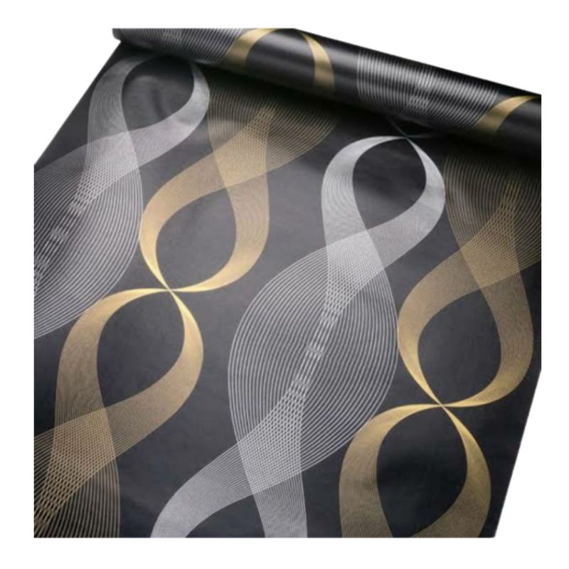 GENERICO - Papel tapiz autoadhesivo - Elegant Black - ROLLO 10m x 45cm