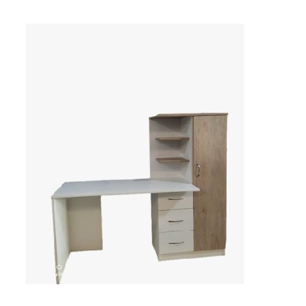 GENERICO - ESCRITORIO ESTRELLA - LA CASA DEL MUEBLERO - BLANCO CON ROVERE