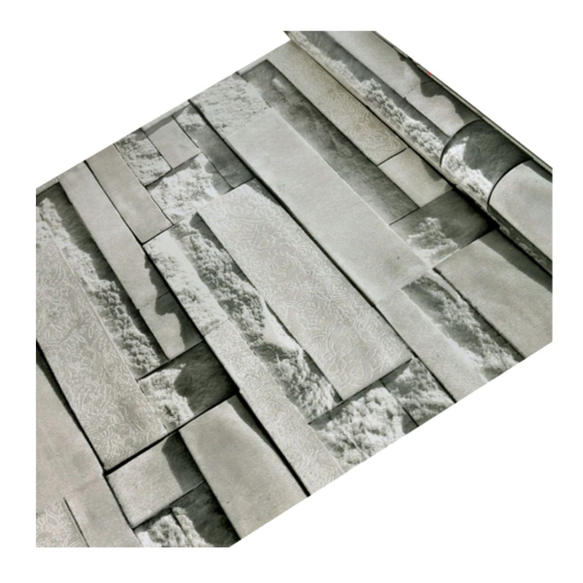 GENERICO - Papel tapiz autoadhesivo - Ladrillo Gris 1 - ROLLO 10m x 45cm