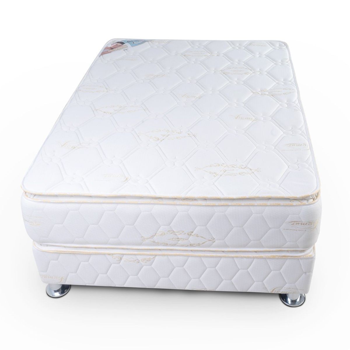 COLCHONES VIGMAR - Box tarima + Colchón Magistral Ergosoft 2 Plazas + almohada