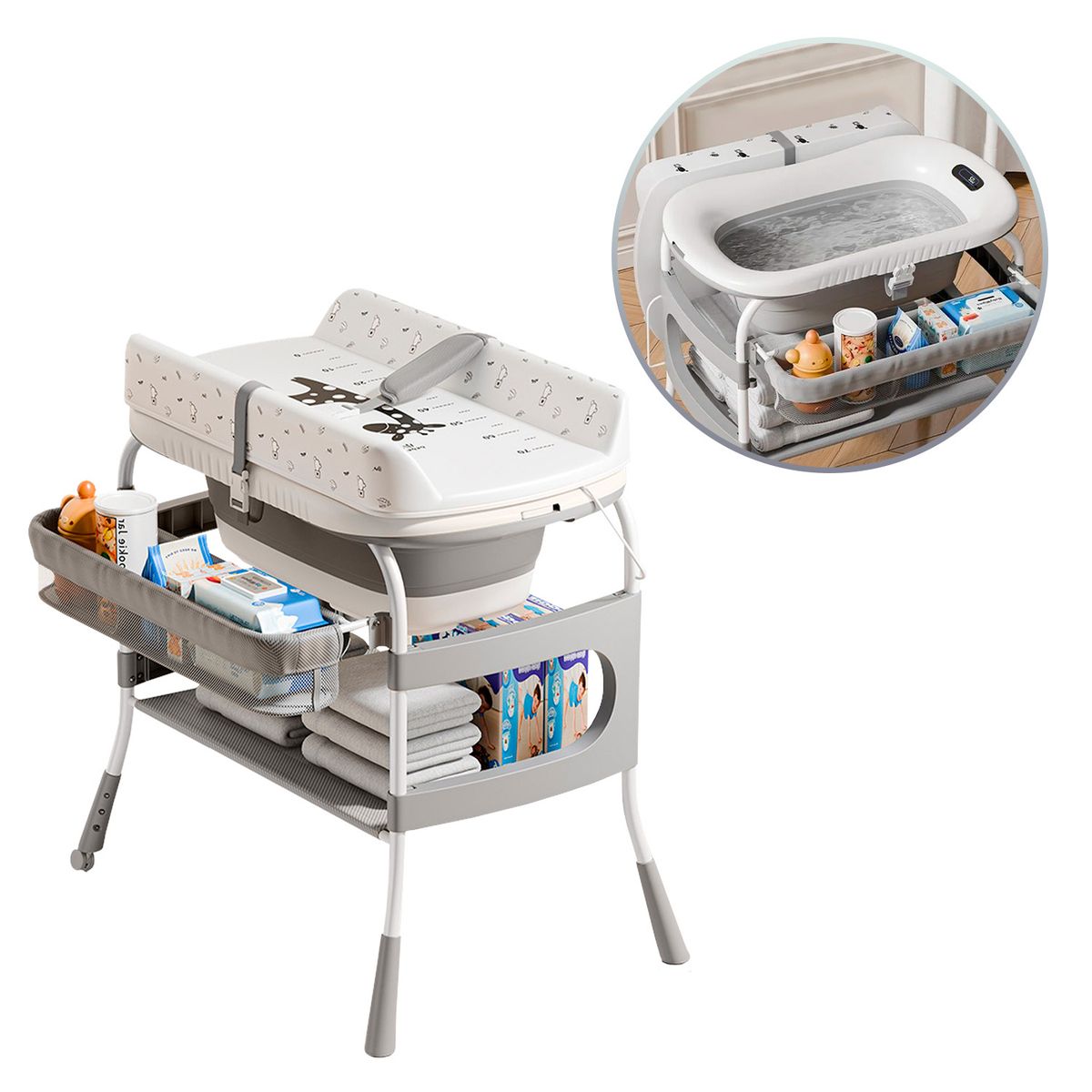 BABYPAL - Cambiador Bañera 2 en 1 Bebe Multifuncional