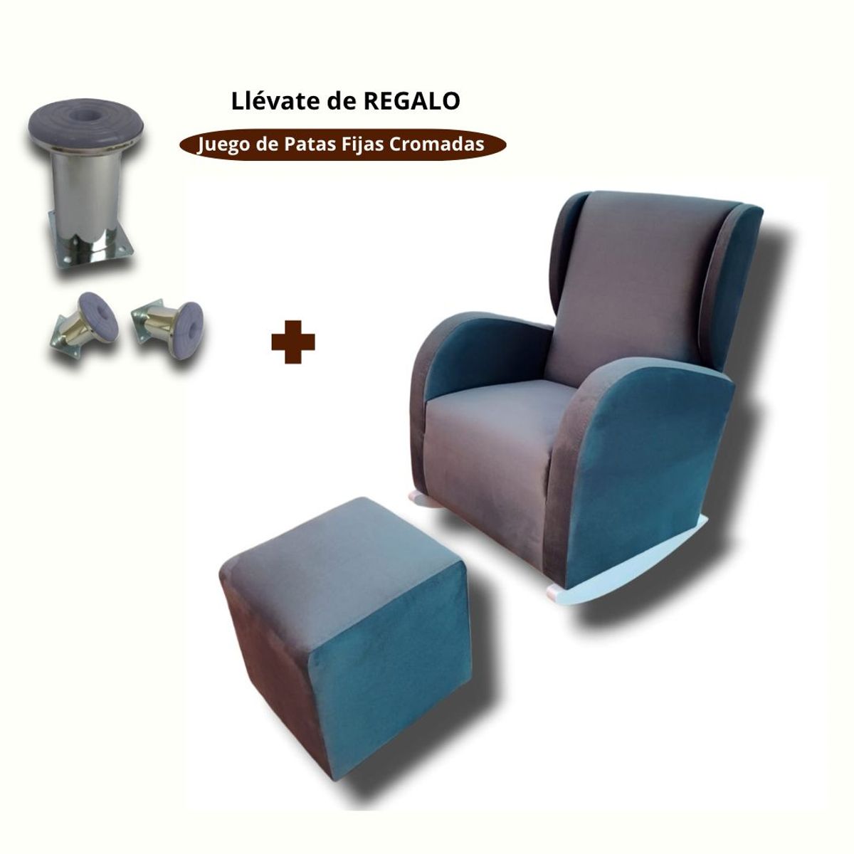 NO LOGO - Sillon Mecedor de Lactancia Orejon Gris