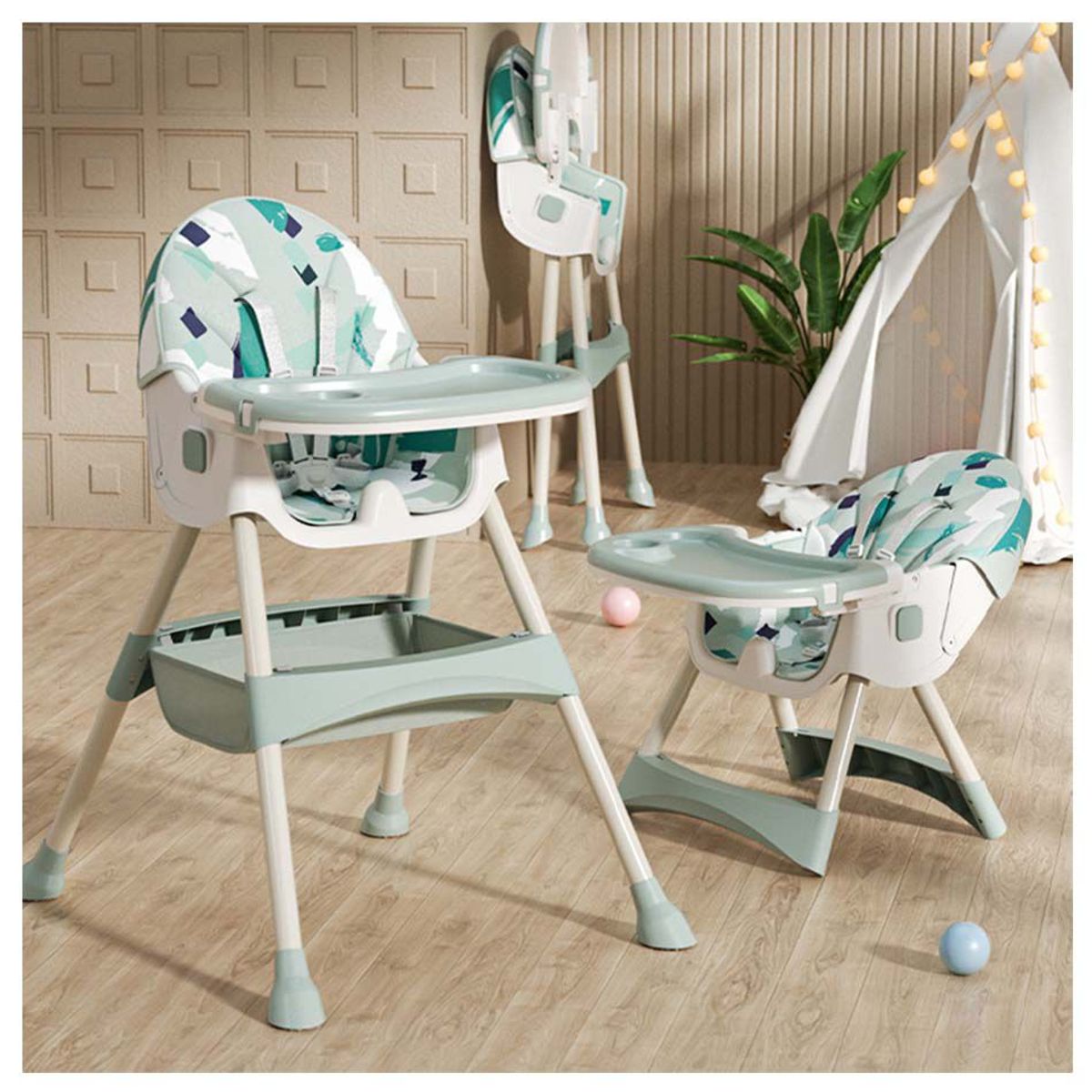 BABYKISS - SILLA DE COMER BABYKISS PLEGABLE COLOR JADE