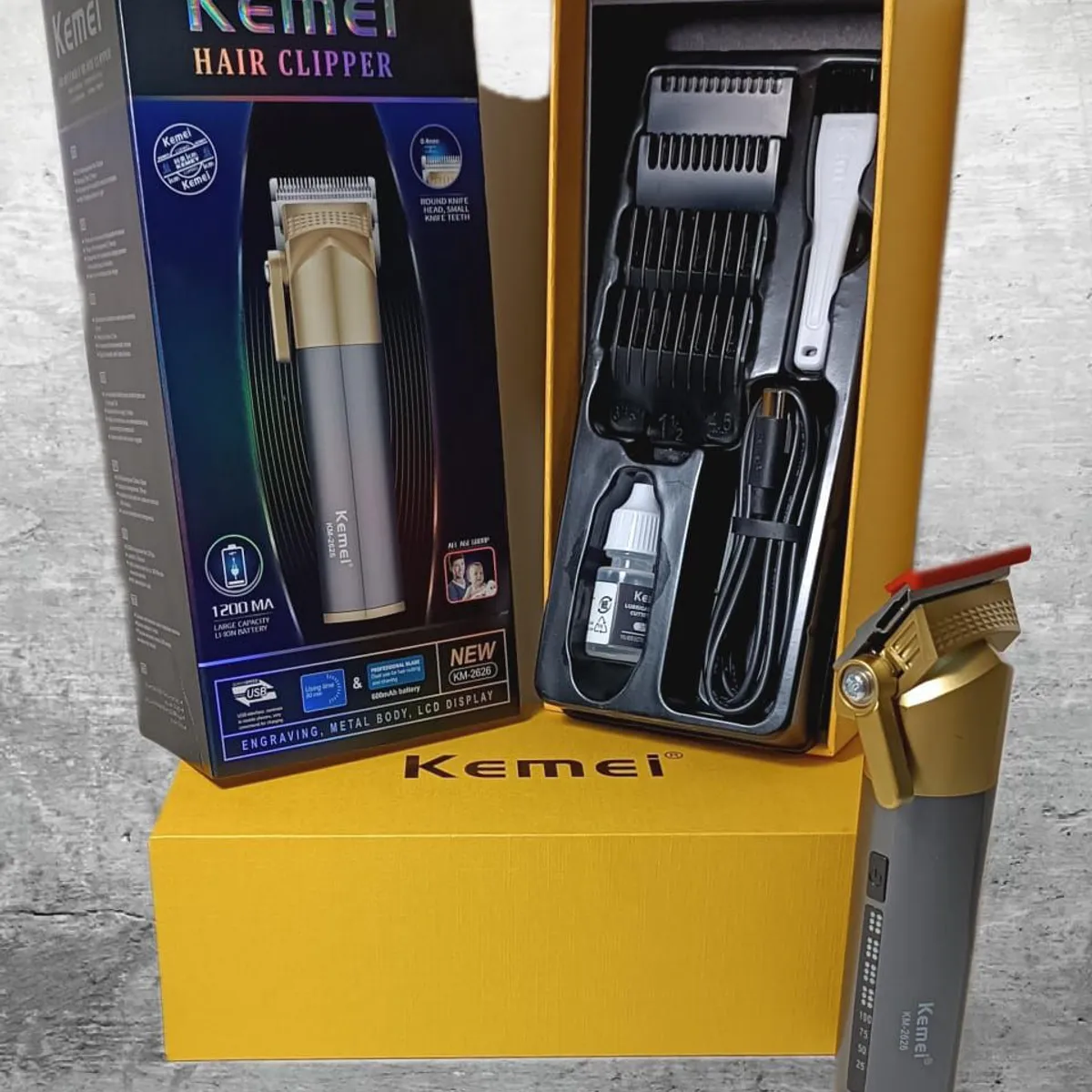 KEMEI - Máquina Cortadora de Cabello Profesional Inalámbrica - KM 2626