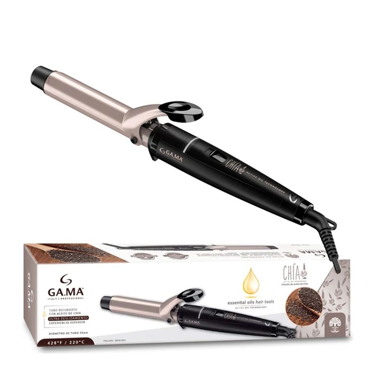 GAMA - Rizador Gama BECCG0000000290 con Infusión de Aceite de Chia