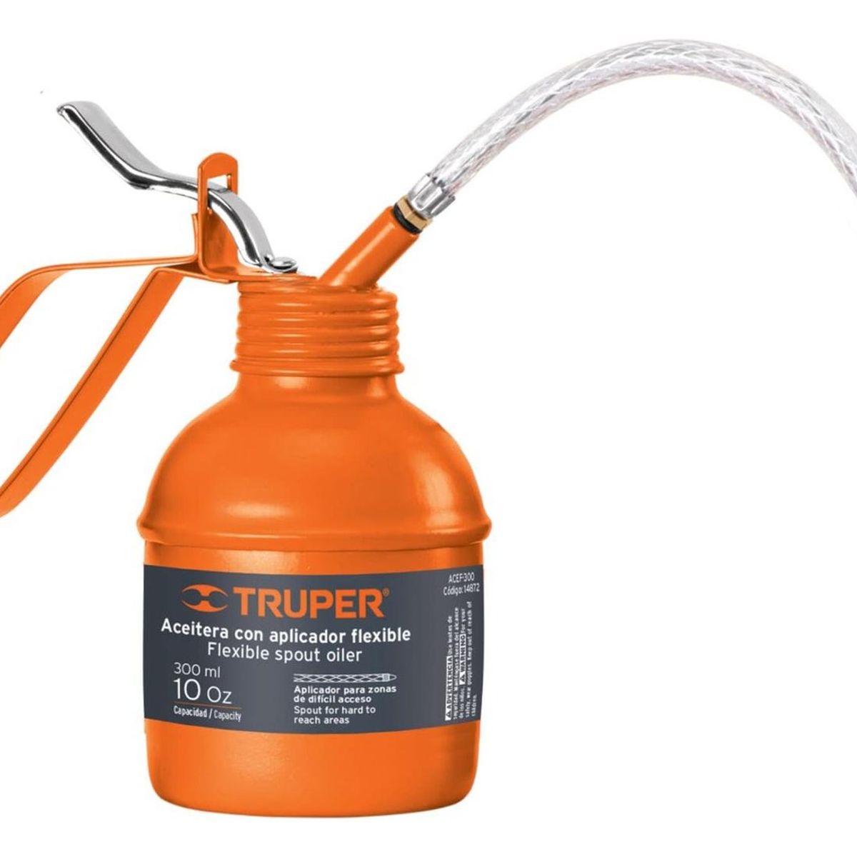 Truper - Aceitera de 300 ml 10 Oz con aplicador Flexible Truper