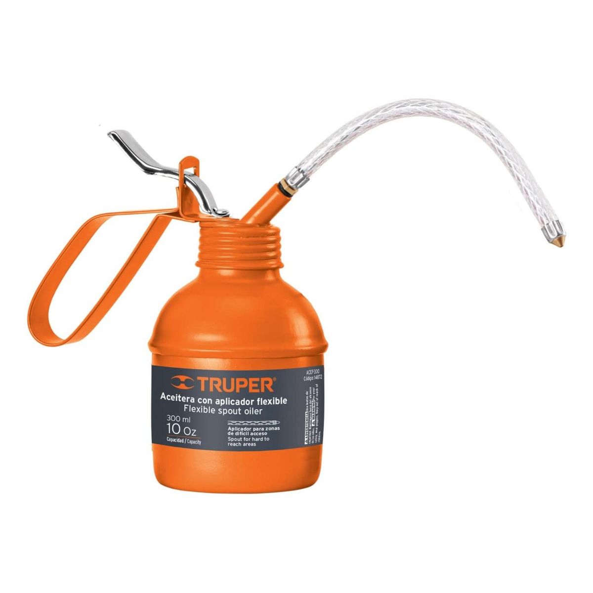 Truper - Aceitera de 300 ml 10 Oz con aplicador Flexible Truper