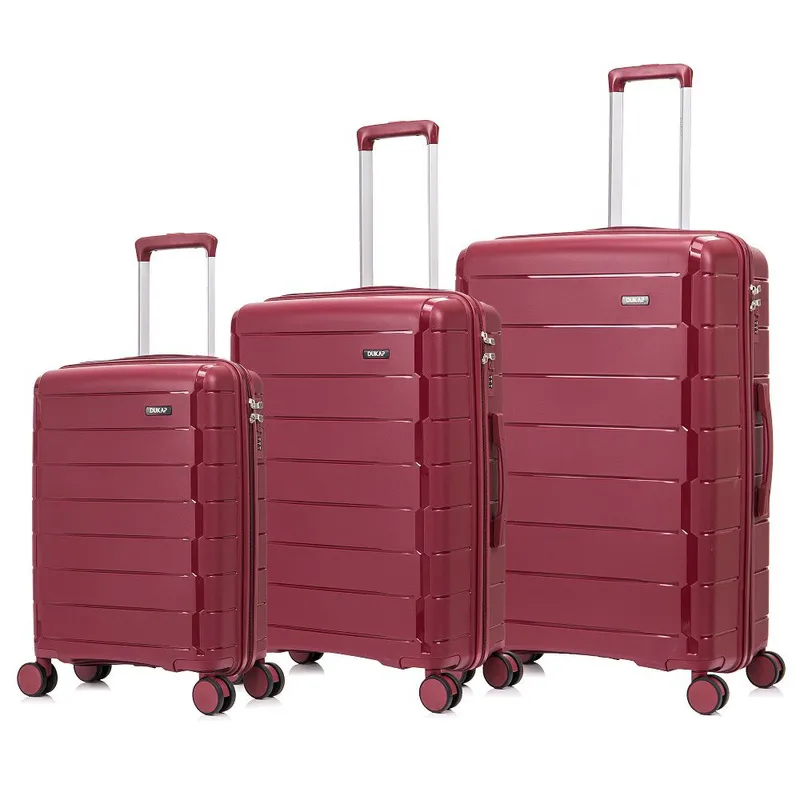 DUKAP - Set de Maletas Juego de 3 Monaco Vino MOJV