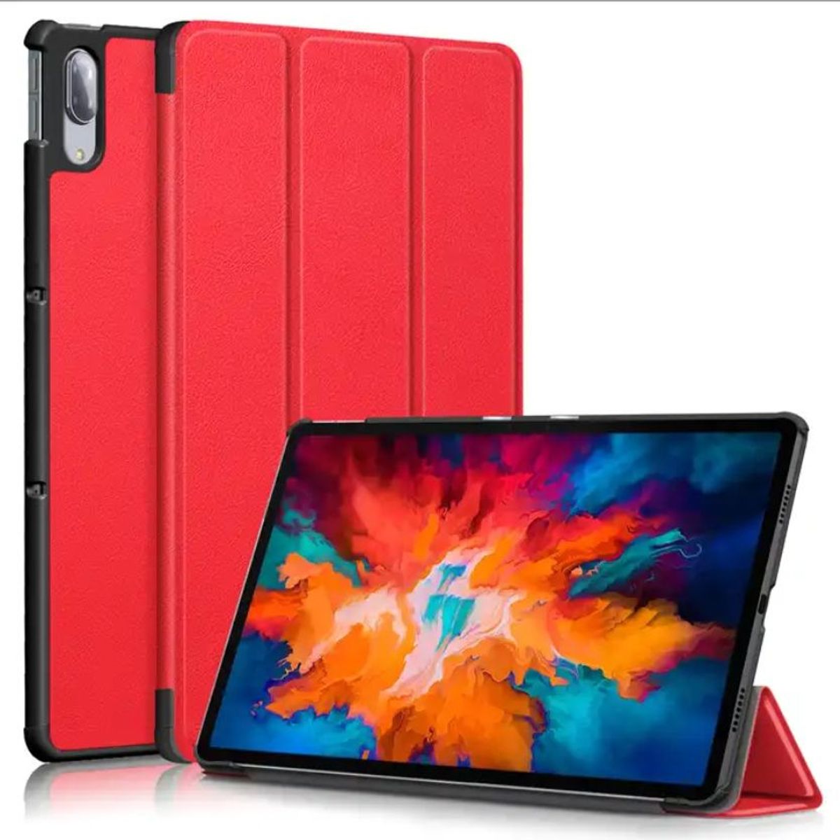 GENERICO - Funda Bookcover para Tablet Lenovo P11 Tb-J606fTb-J606x Rojo