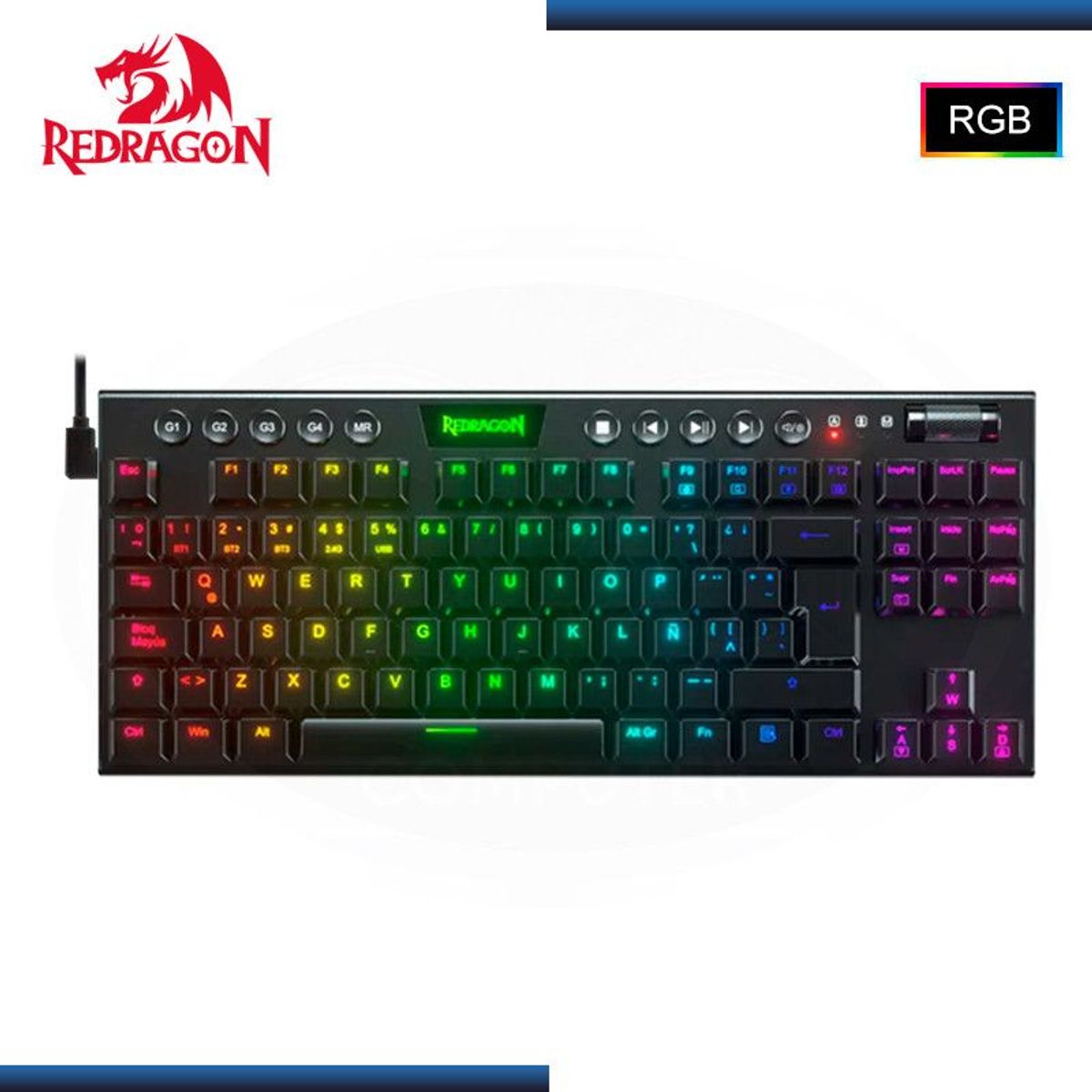 REDRAGON - Teclado Mecánico Redragon HORUS TKL K622-RGB-SP BLACK Cableado