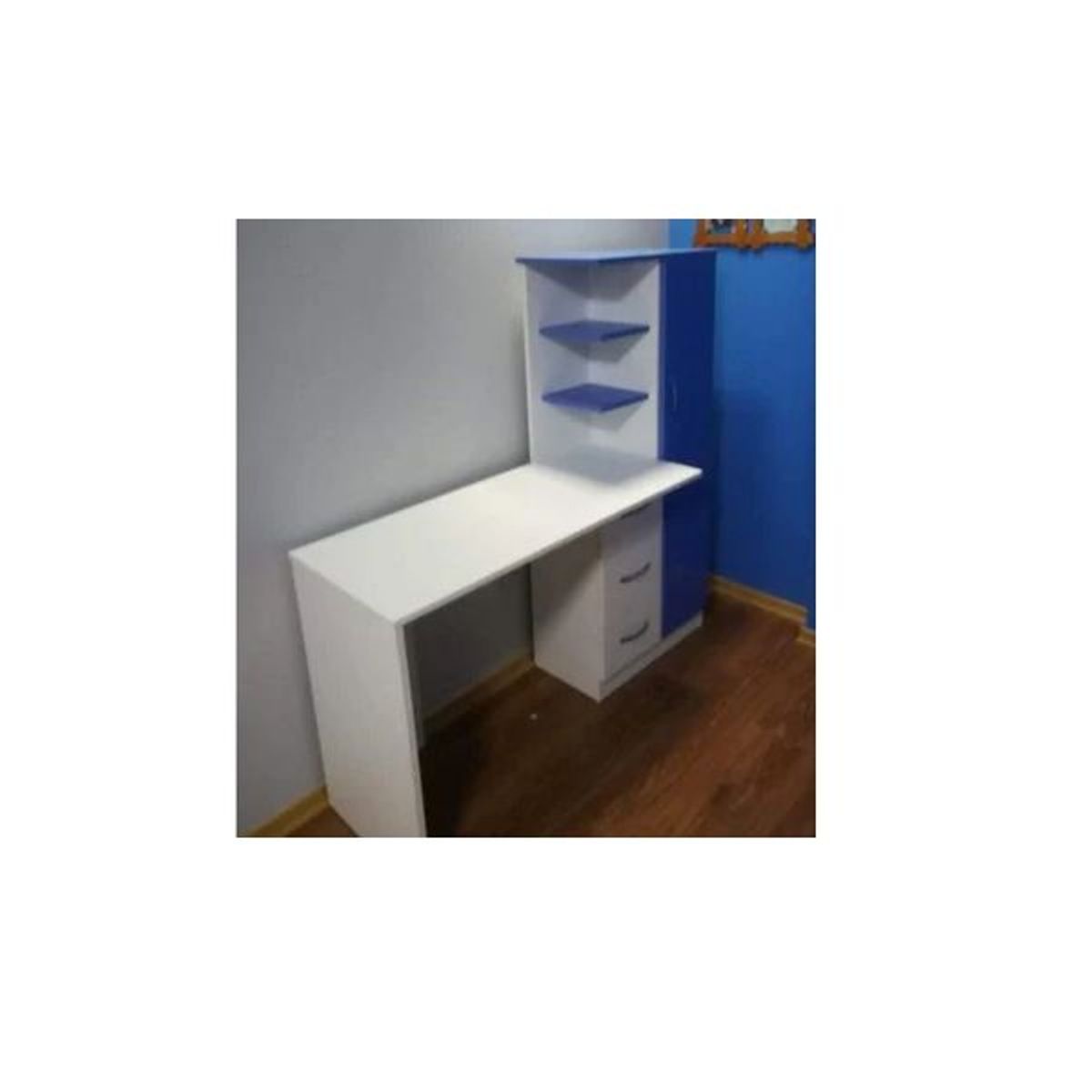 GENERICO - ESCRITORIO ESTRELLA - LA CASA DEL MUEBLERO - BLANCO CON AZUL