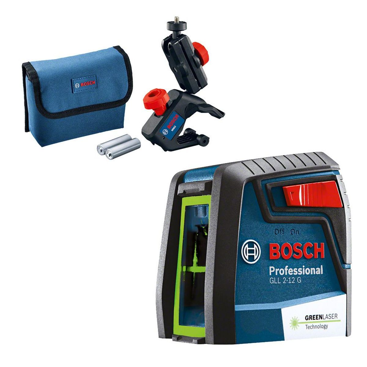 BOSCH - Nivel Láser Luz Verde 12m GLL 2-12 G Bosch