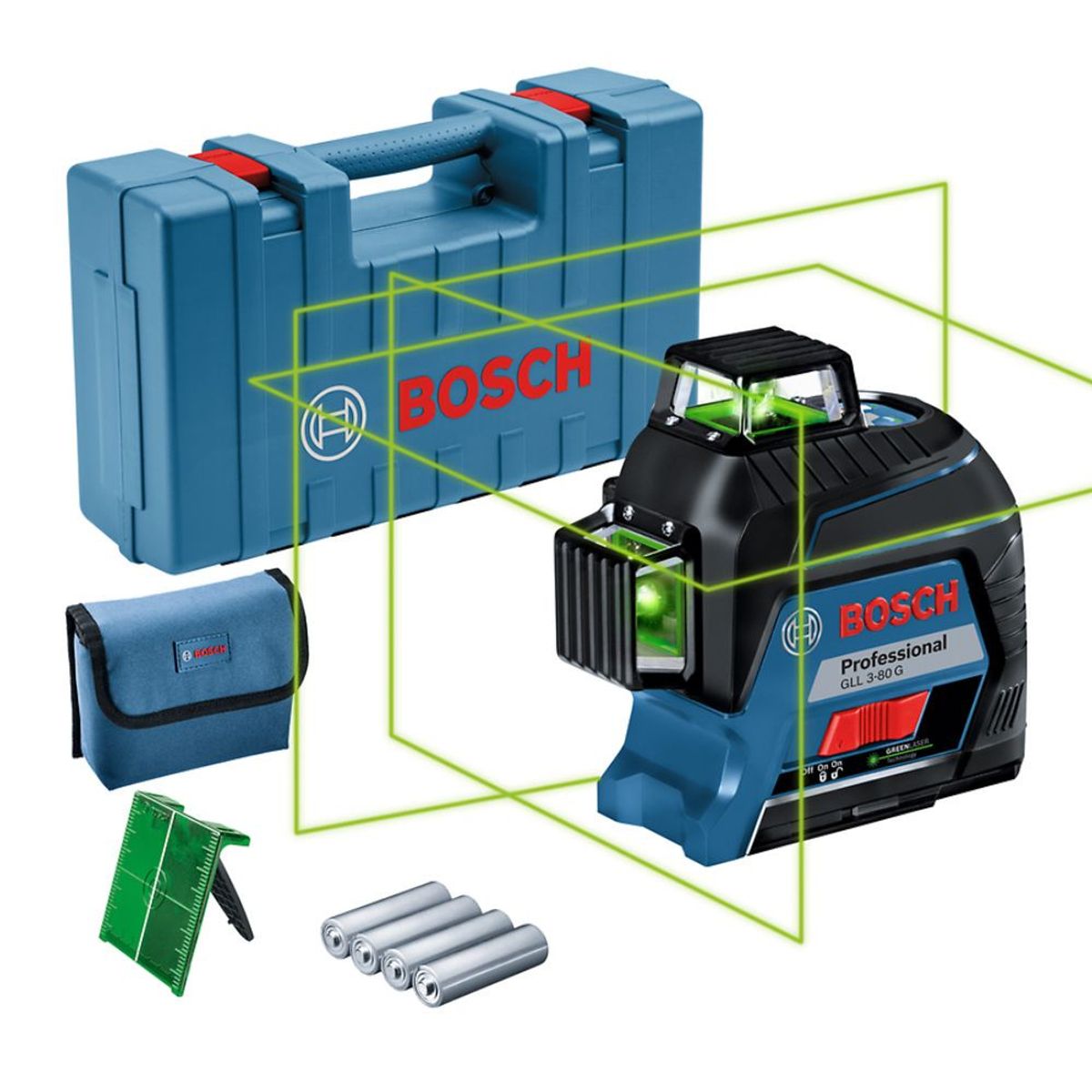 BOSCH - Nivel laser 360 G 30M Luz Verde Bosch GLL 3-80 G