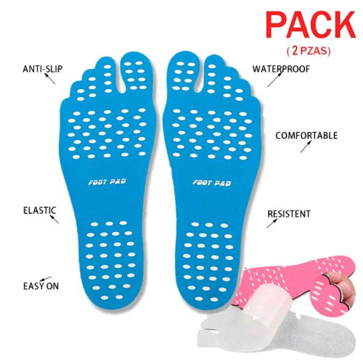 GENERICO - Un Par Almohadillas para Pies  Adhesivo Invisible