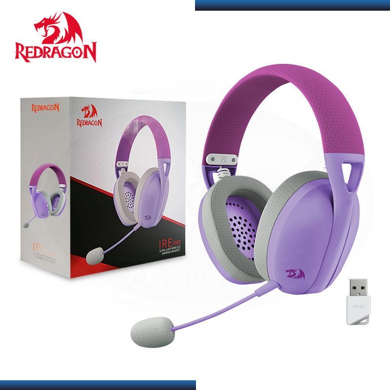 REDRAGON - Auriculares Redragon Ire Wireless H848 PURPLE